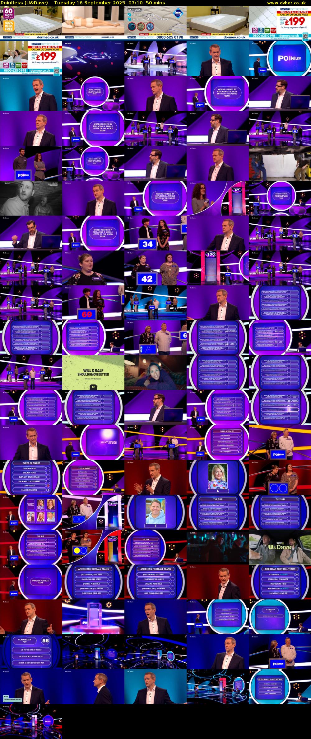 Pointless (U&Dave) Tuesday 16 September 2025 07:10 - 08:00