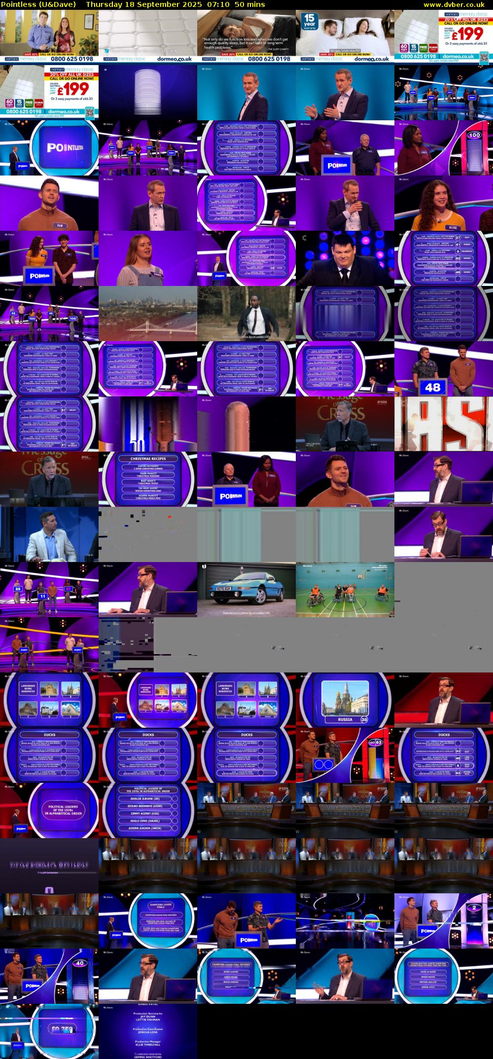 Pointless (U&Dave) Thursday 18 September 2025 07:10 - 08:00