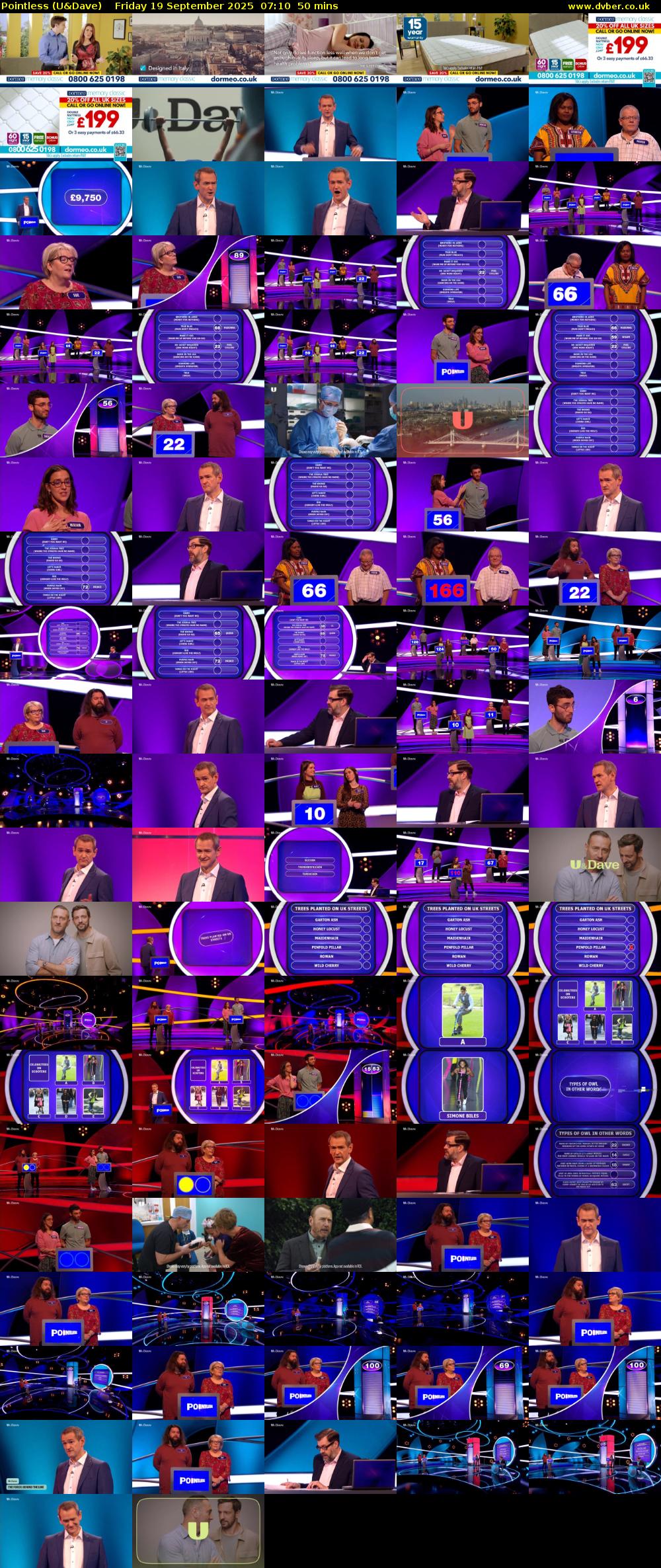 Pointless (U&Dave) Friday 19 September 2025 07:10 - 08:00