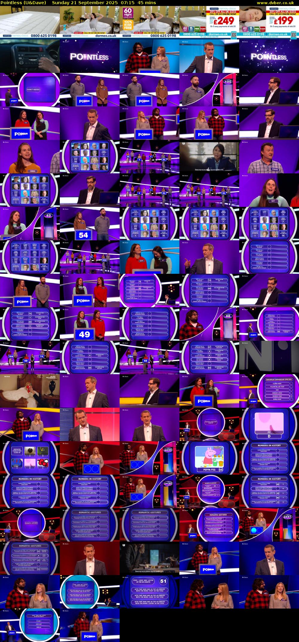 Pointless (U&Dave) Sunday 21 September 2025 07:15 - 08:00