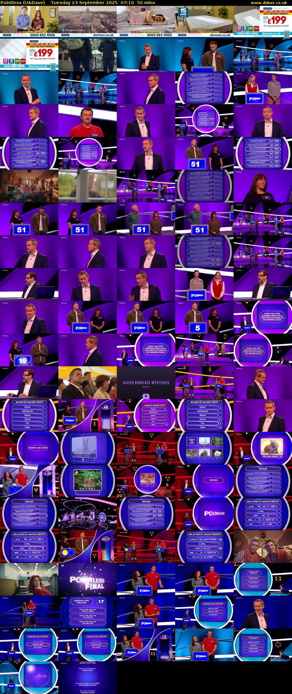 Pointless (U&Dave) Tuesday 23 September 2025 07:10 - 08:00