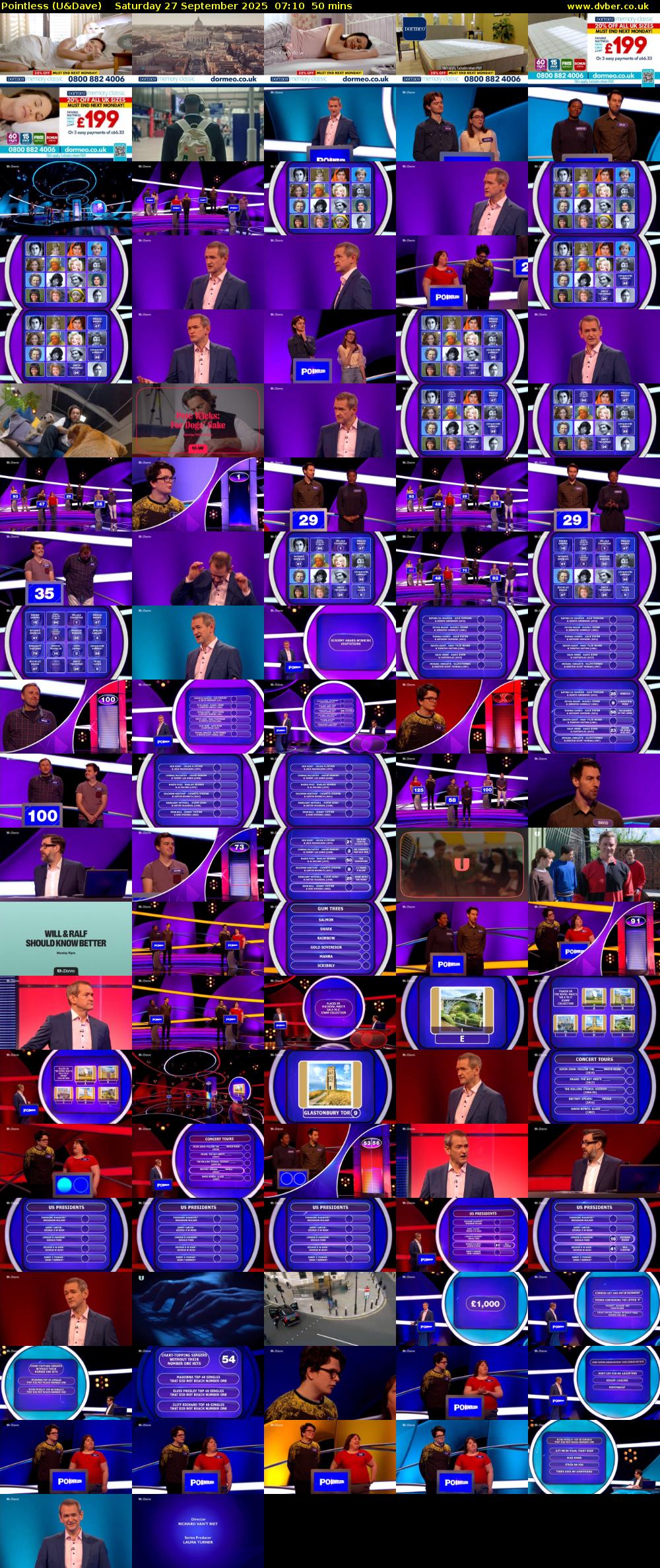 Pointless (U&Dave) Saturday 27 September 2025 07:10 - 08:00