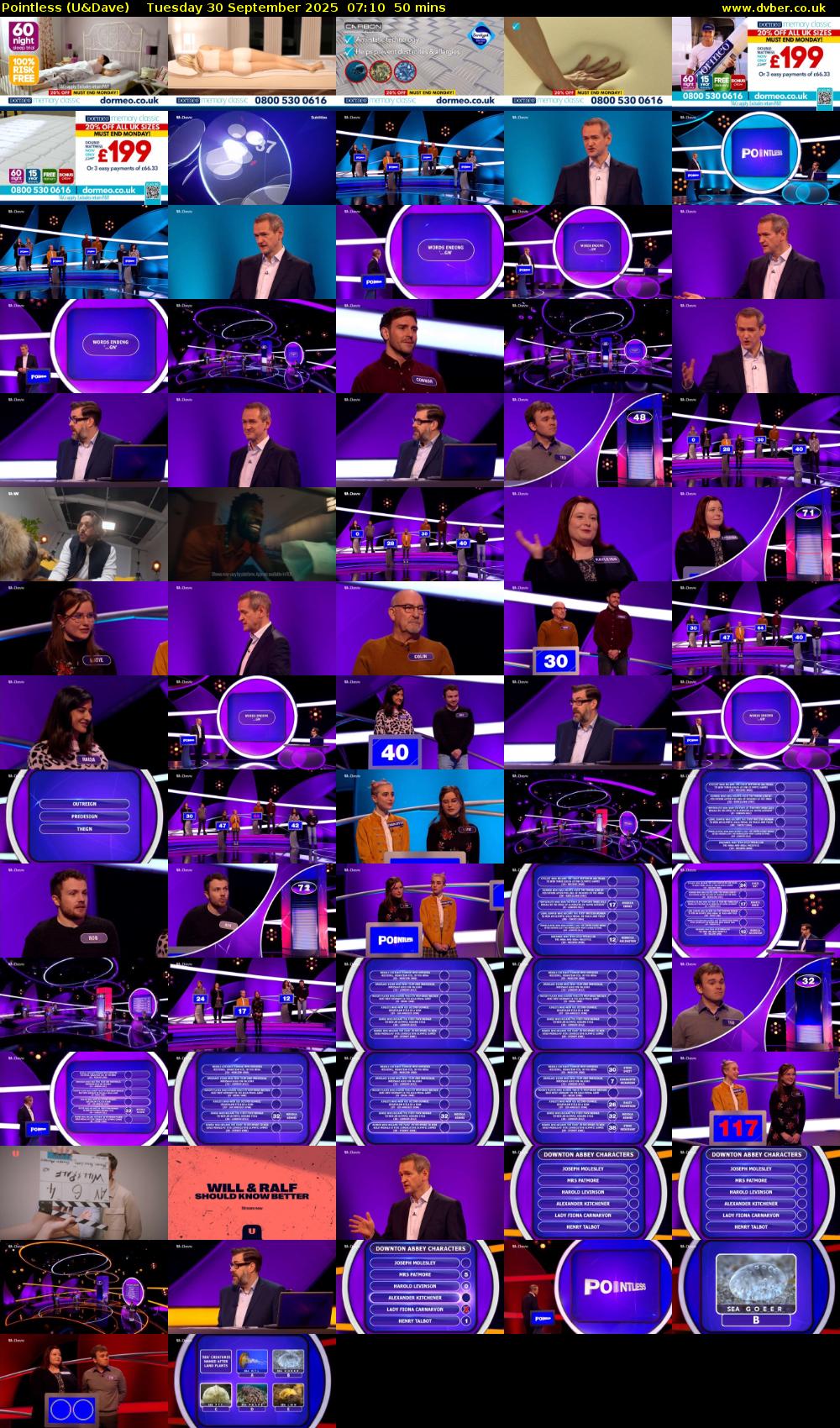 Pointless (U&Dave) Tuesday 30 September 2025 07:10 - 08:00