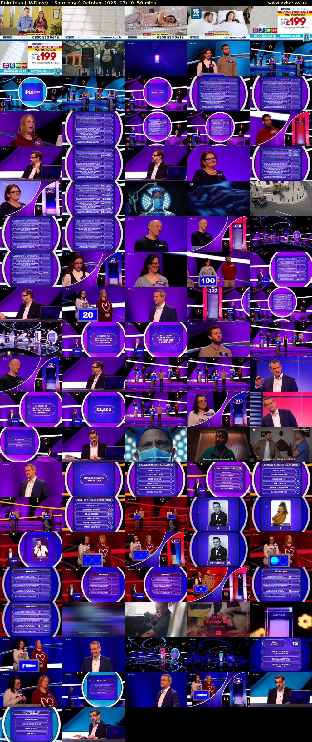 Pointless (U&Dave) Saturday 4 October 2025 07:10 - 08:00