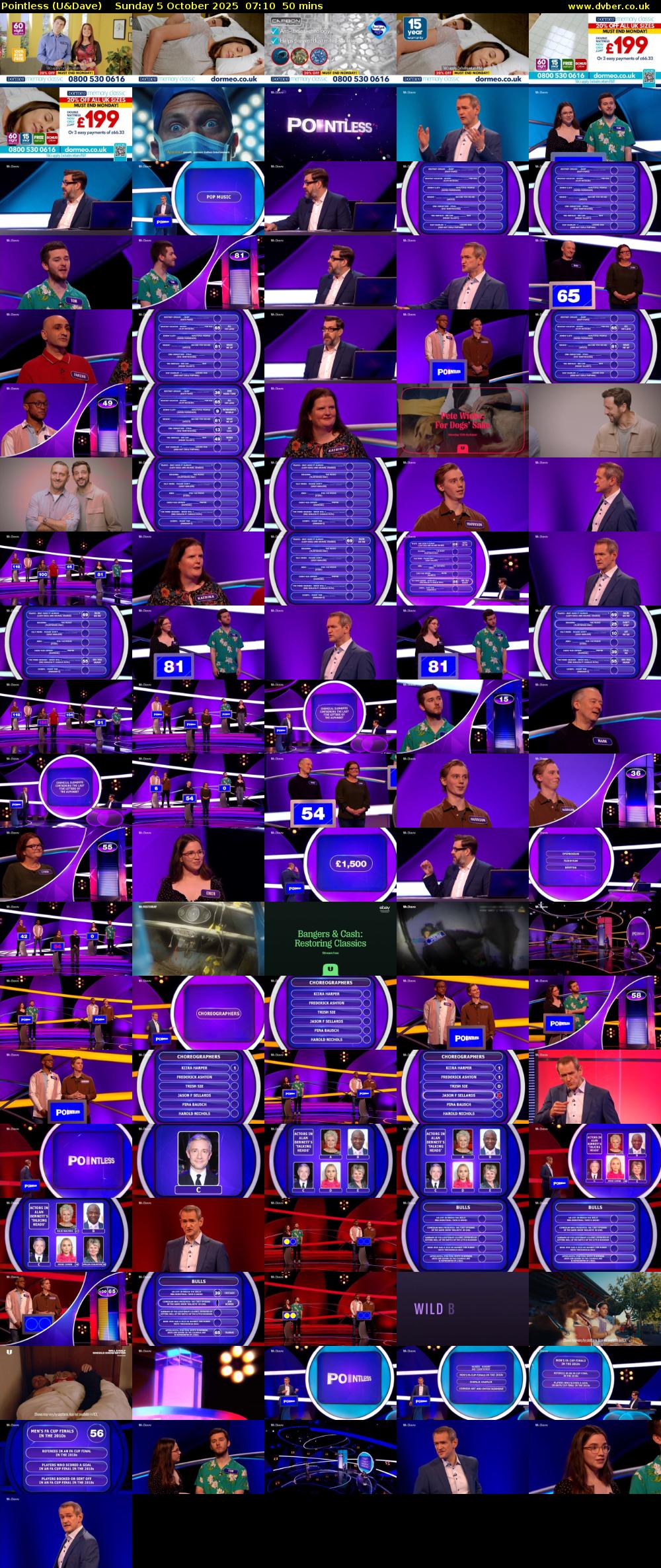 Pointless (U&Dave) Sunday 5 October 2025 07:10 - 08:00