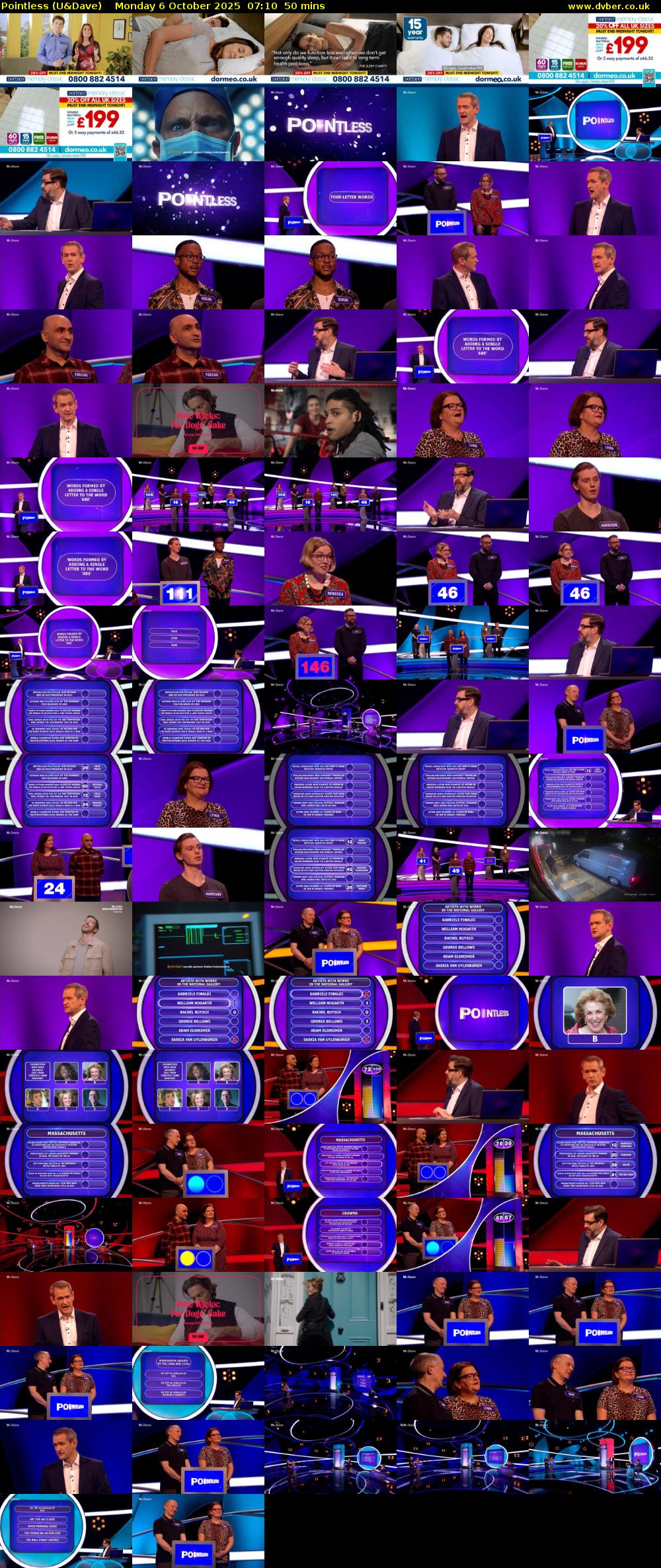 Pointless (U&Dave) Monday 6 October 2025 07:10 - 08:00