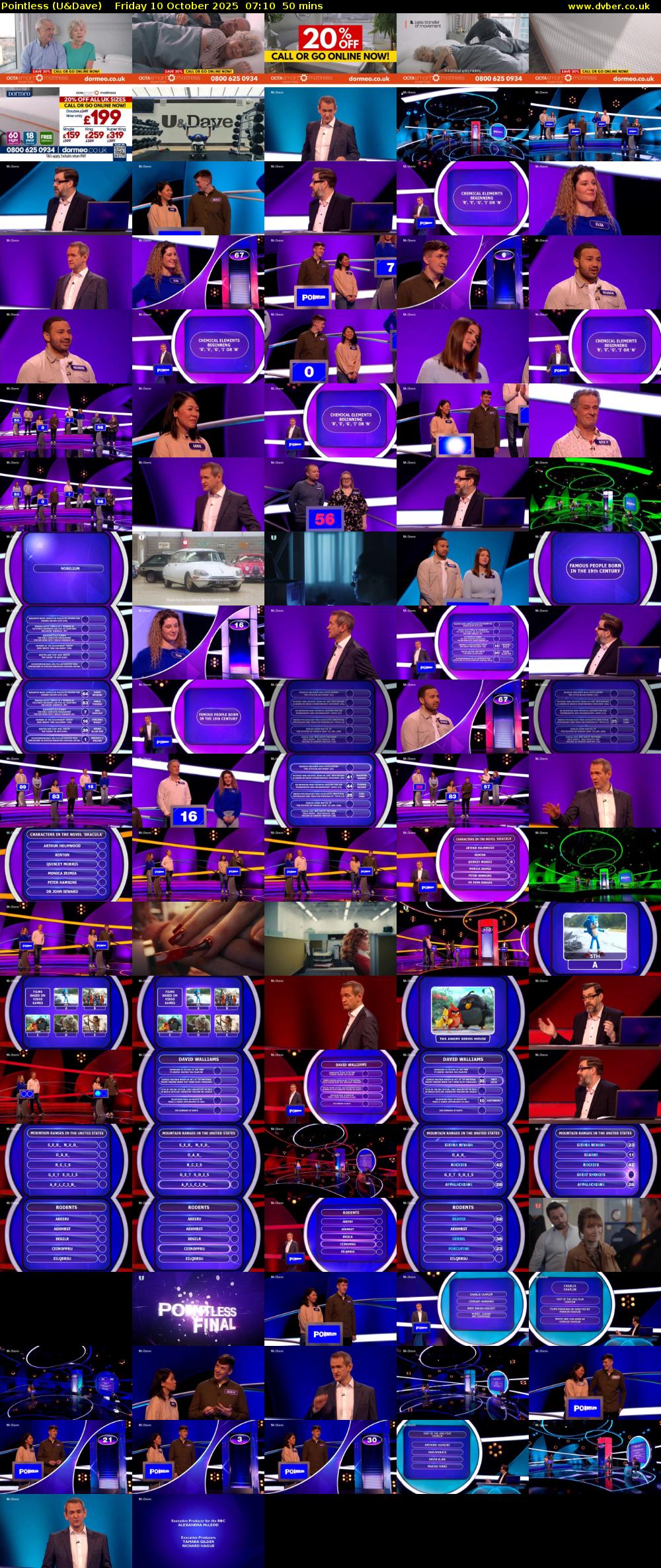Pointless (U&Dave) Friday 10 October 2025 07:10 - 08:00