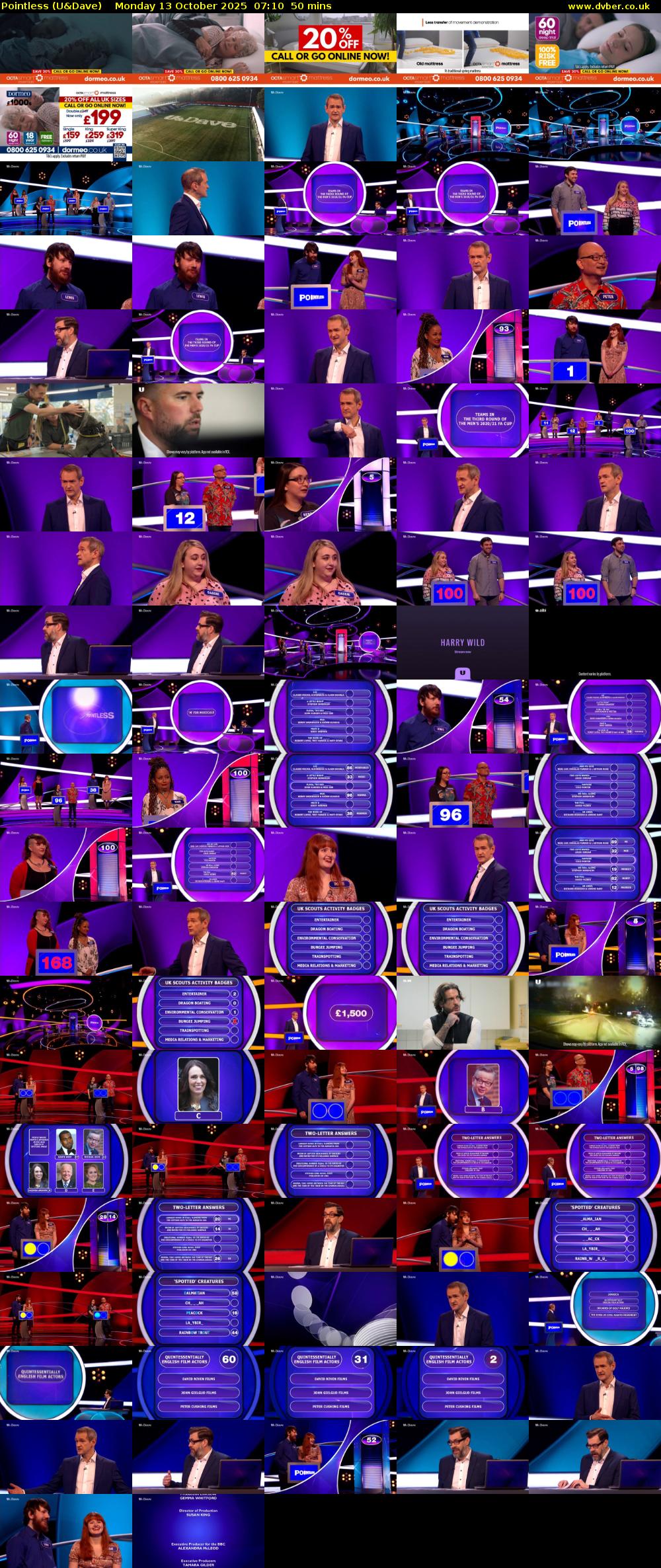 Pointless (U&Dave) Monday 13 October 2025 07:10 - 08:00