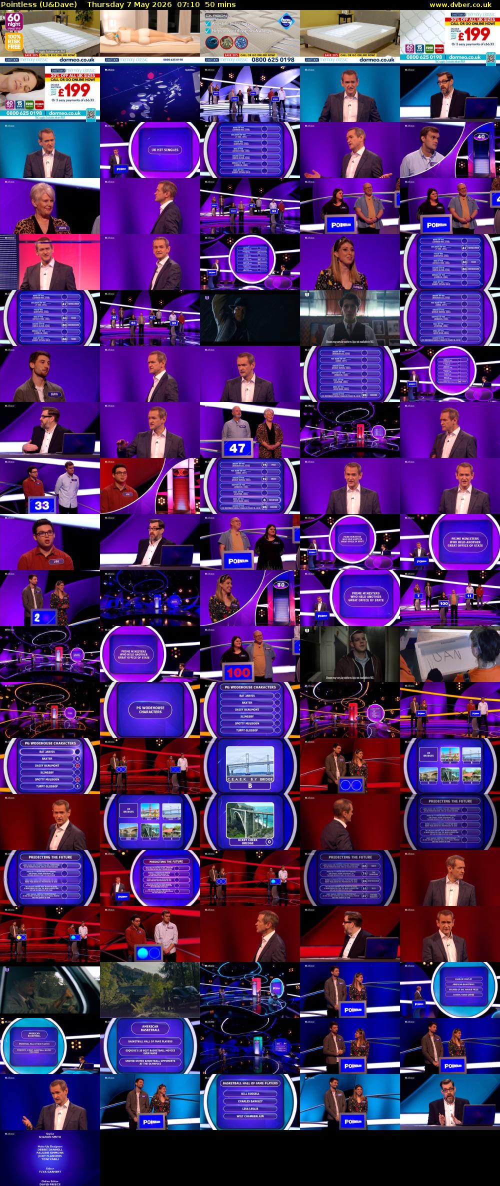 Pointless (U&Dave) Thursday 7 May 2026 07:10 - 08:00