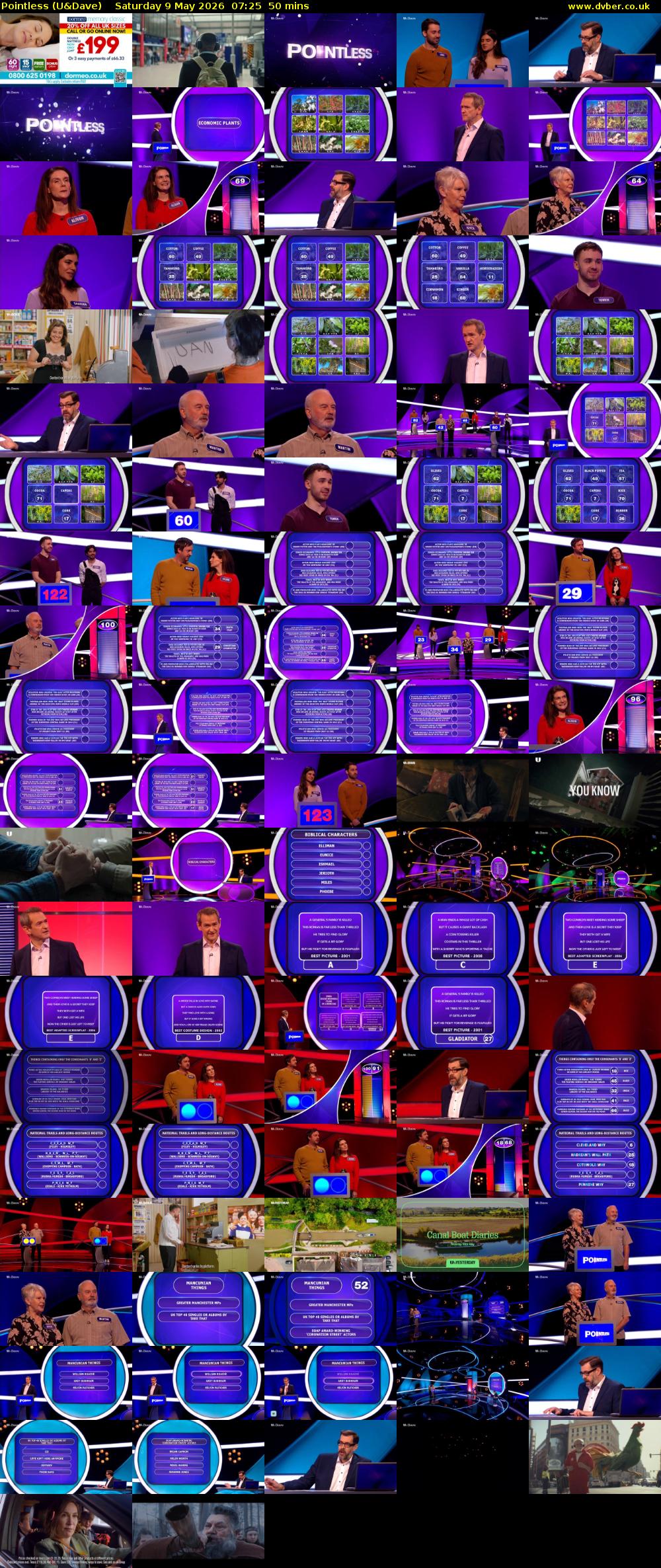 Pointless (U&Dave) Saturday 9 May 2026 07:25 - 08:15