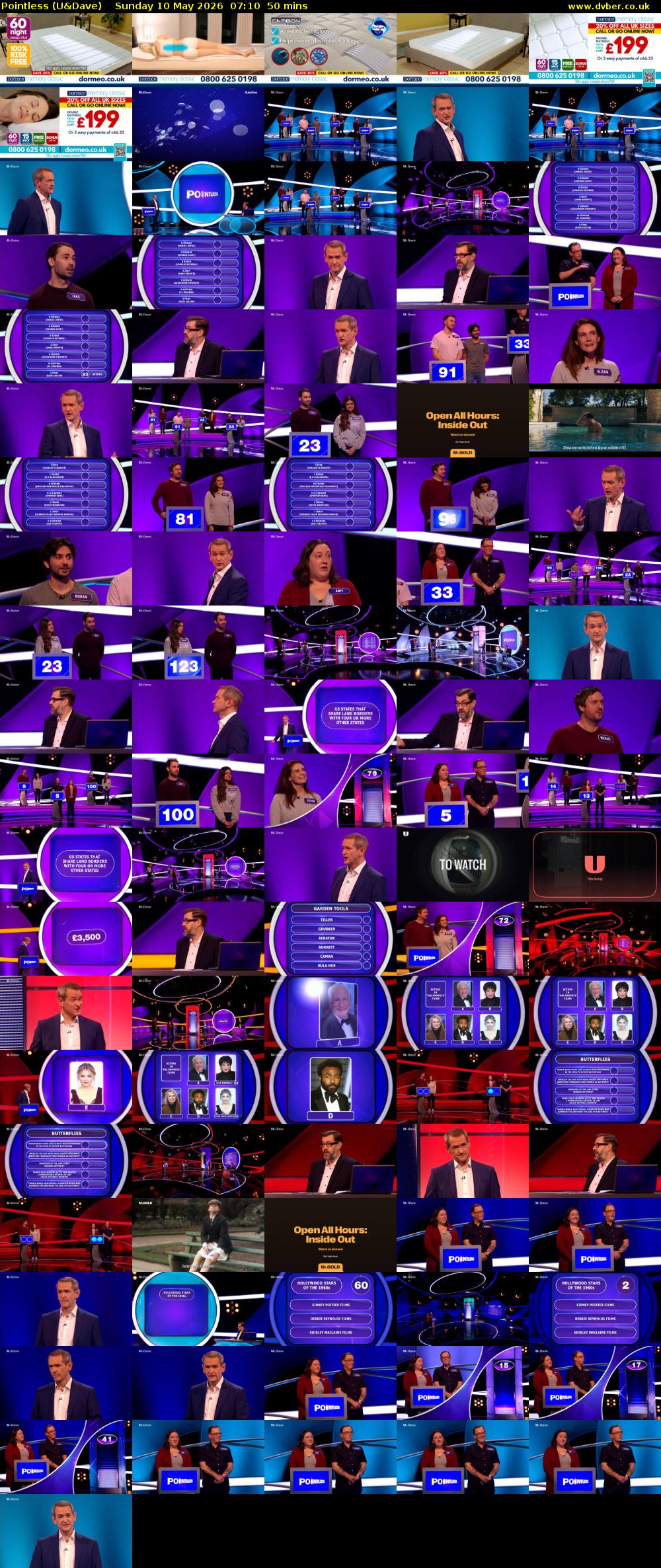 Pointless (U&Dave) Sunday 10 May 2026 07:10 - 08:00