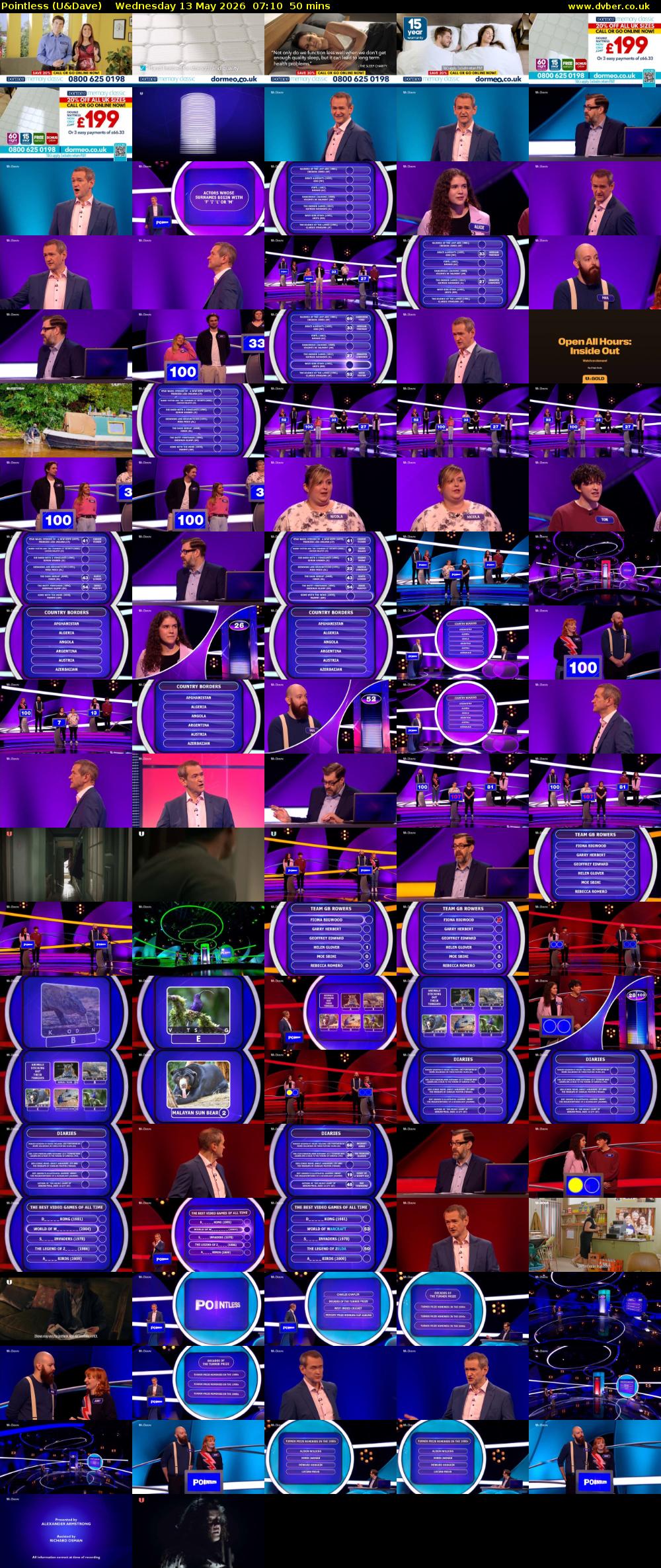 Pointless (U&Dave) Wednesday 13 May 2026 07:10 - 08:00