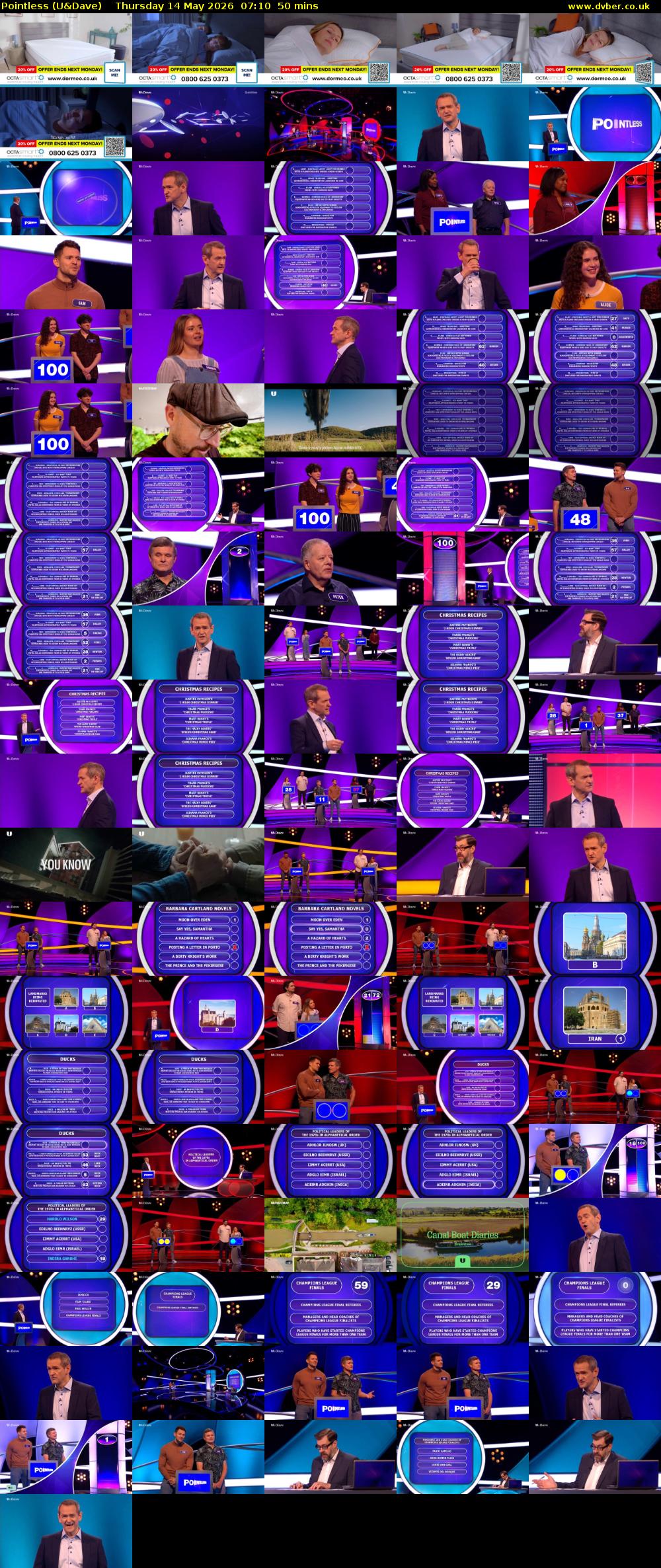 Pointless (U&Dave) Thursday 14 May 2026 07:10 - 08:00