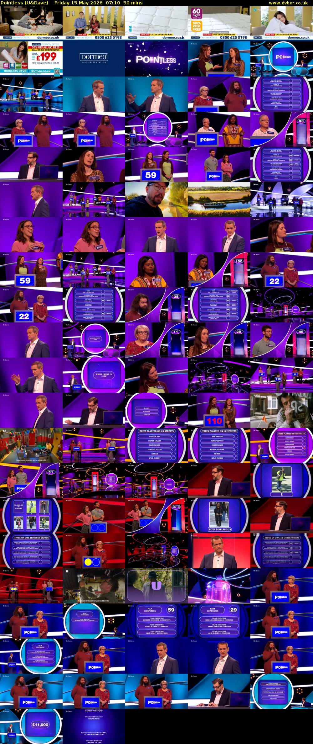 Pointless (U&Dave) Friday 15 May 2026 07:10 - 08:00