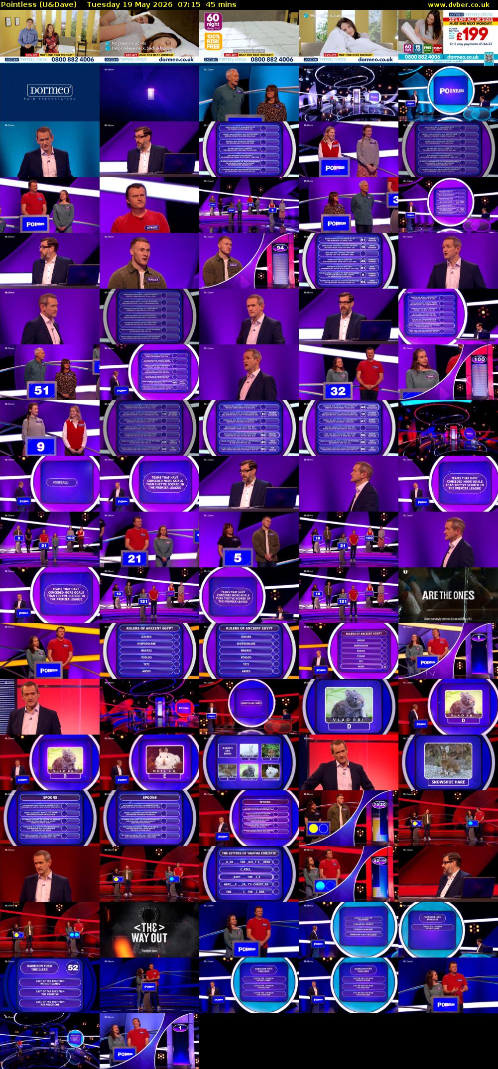 Pointless (U&Dave) Tuesday 19 May 2026 07:15 - 08:00
