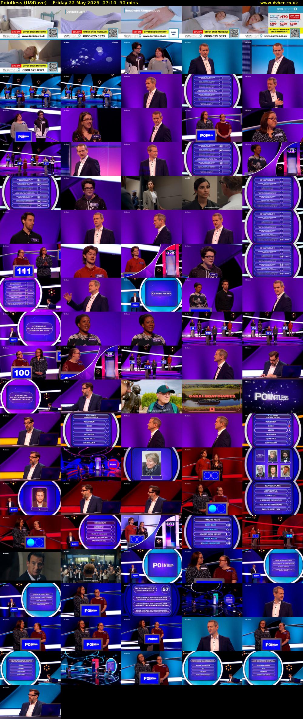 Pointless (U&Dave) Friday 22 May 2026 07:10 - 08:00
