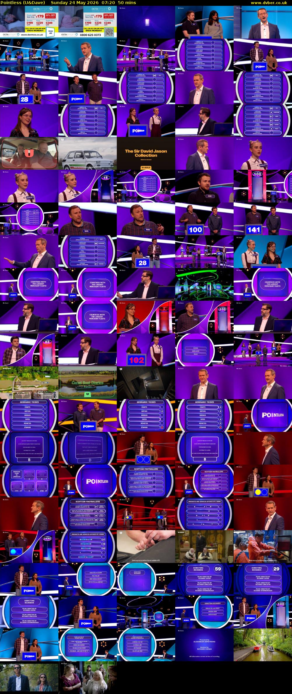 Pointless (U&Dave) Sunday 24 May 2026 07:20 - 08:10