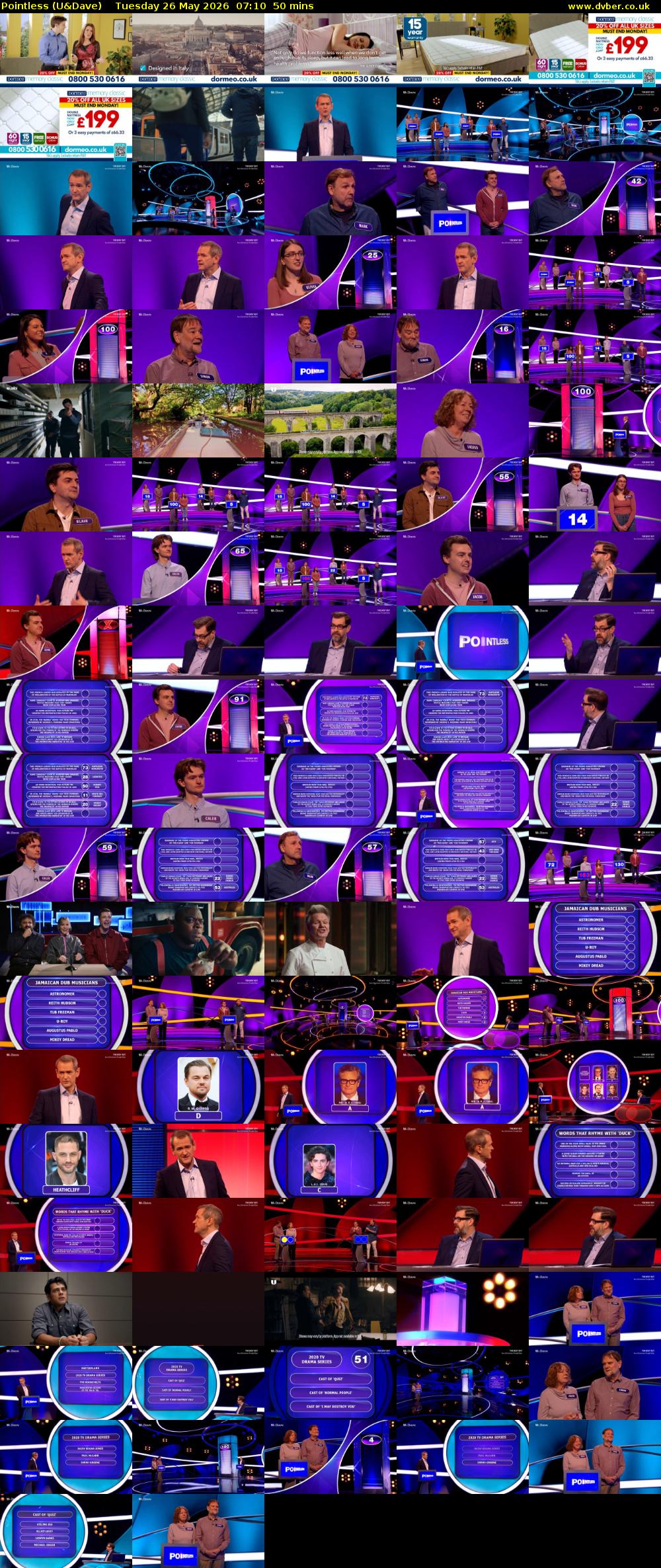 Pointless (U&Dave) Tuesday 26 May 2026 07:10 - 08:00
