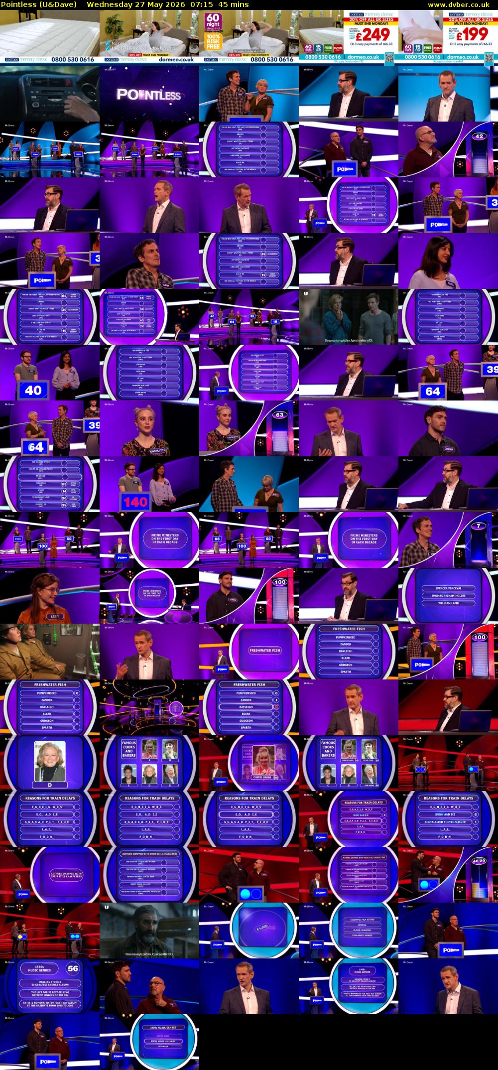 Pointless (U&Dave) Wednesday 27 May 2026 07:15 - 08:00