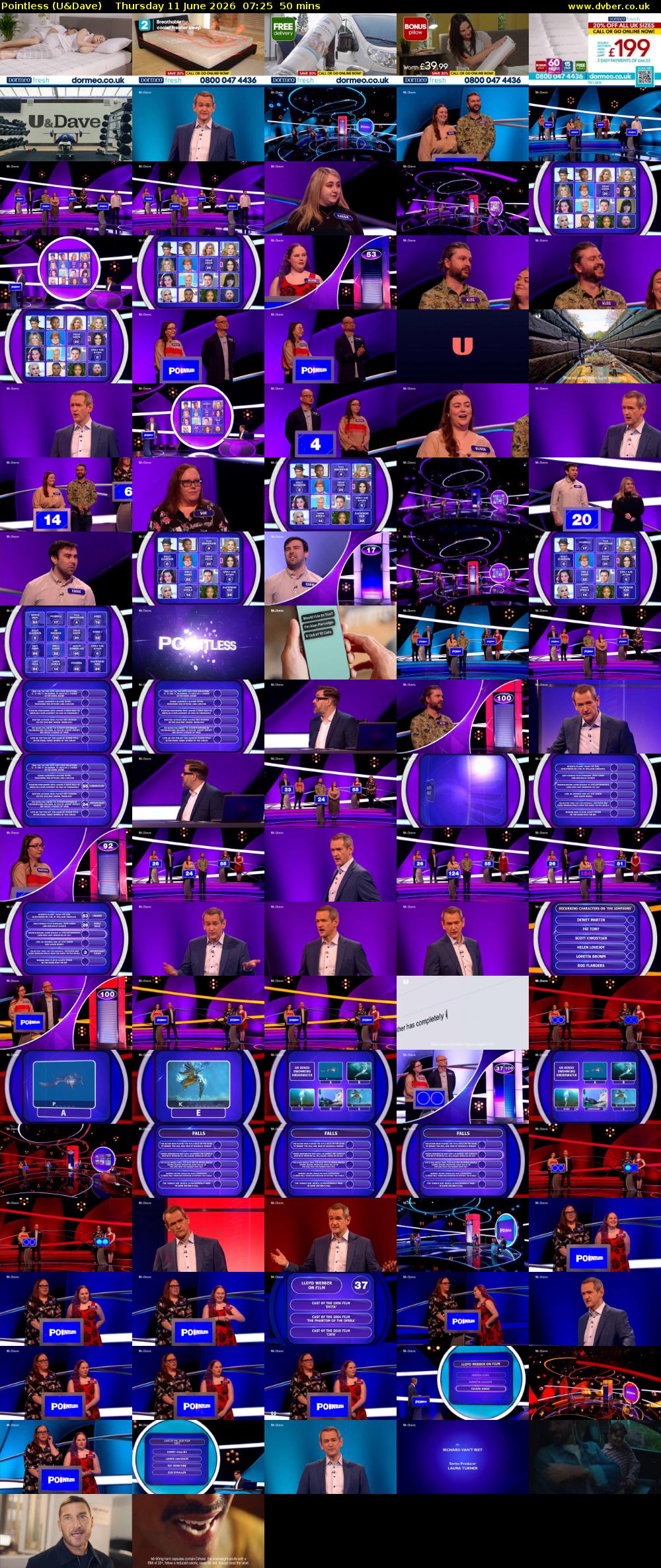 Pointless (U&Dave) Thursday 11 June 2026 07:25 - 08:15