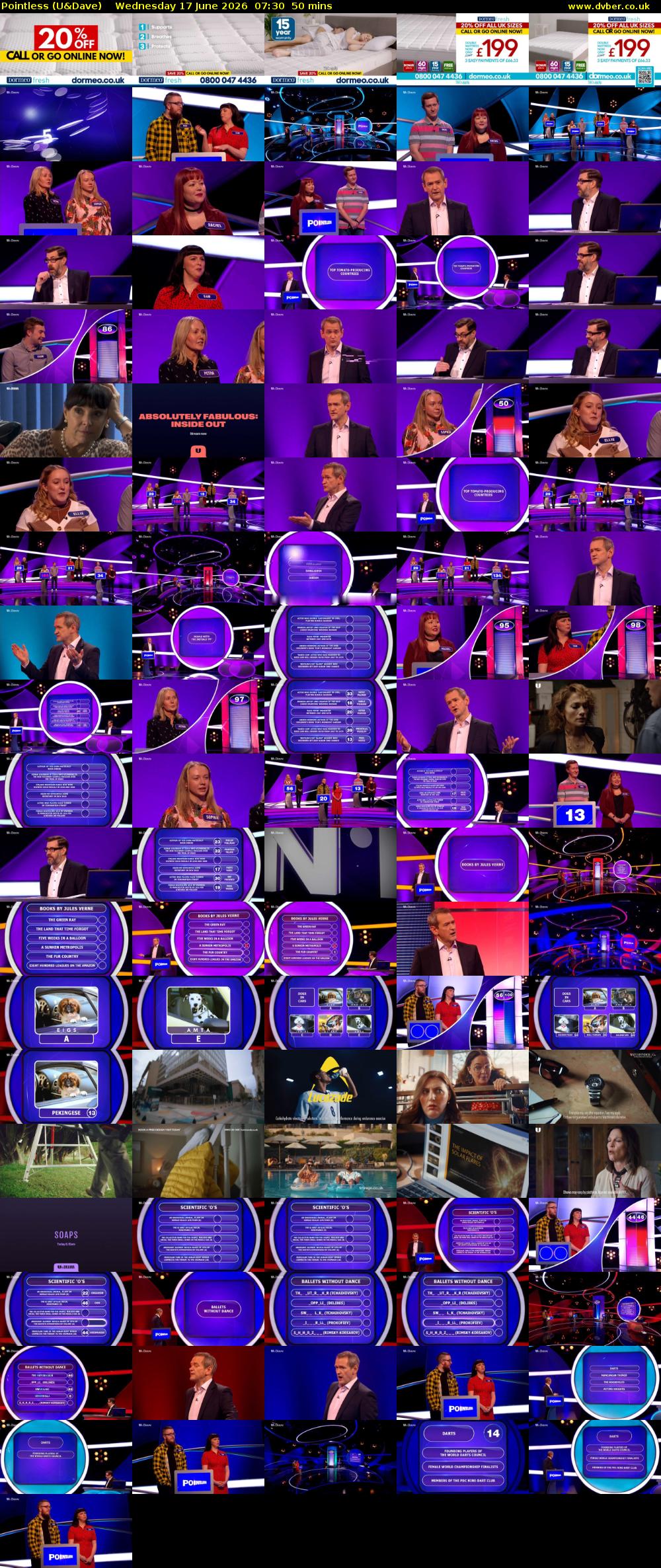 Pointless (U&Dave) Wednesday 17 June 2026 07:30 - 08:20