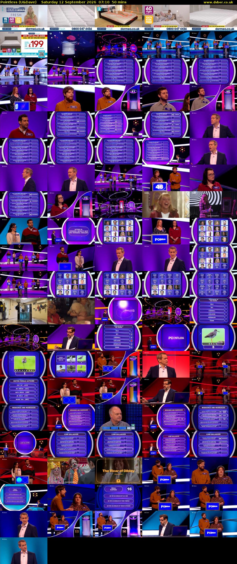 Pointless (U&Dave) Saturday 12 September 2026 07:10 - 08:00