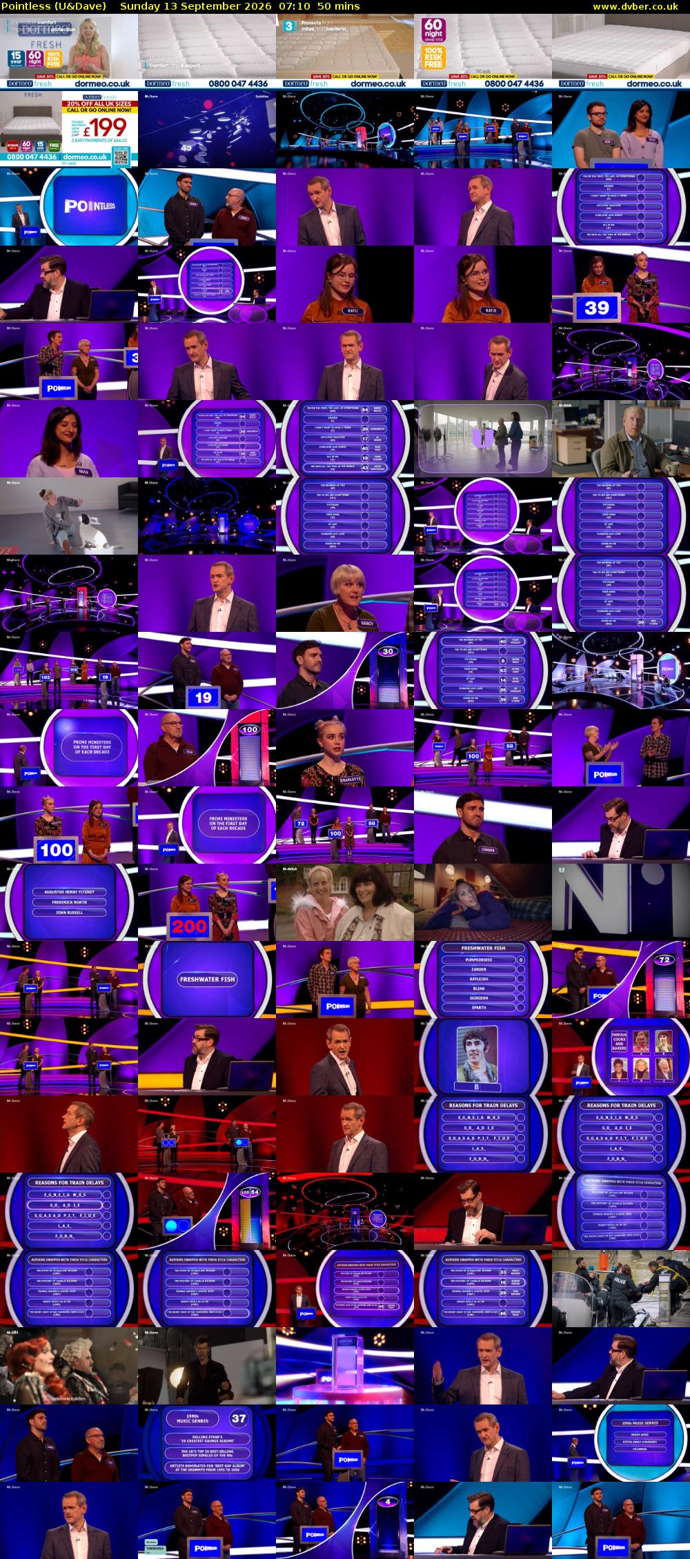 Pointless (U&Dave) Sunday 13 September 2026 07:10 - 08:00