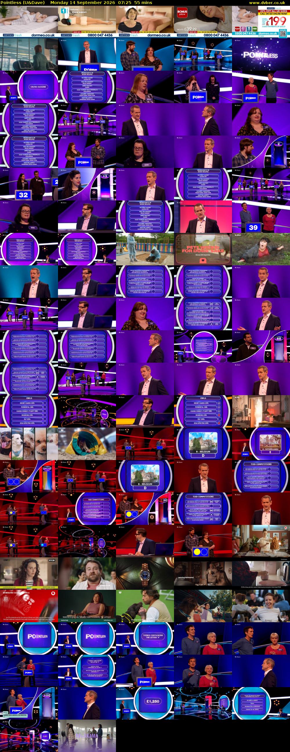 Pointless (U&Dave) Monday 14 September 2026 07:25 - 08:20