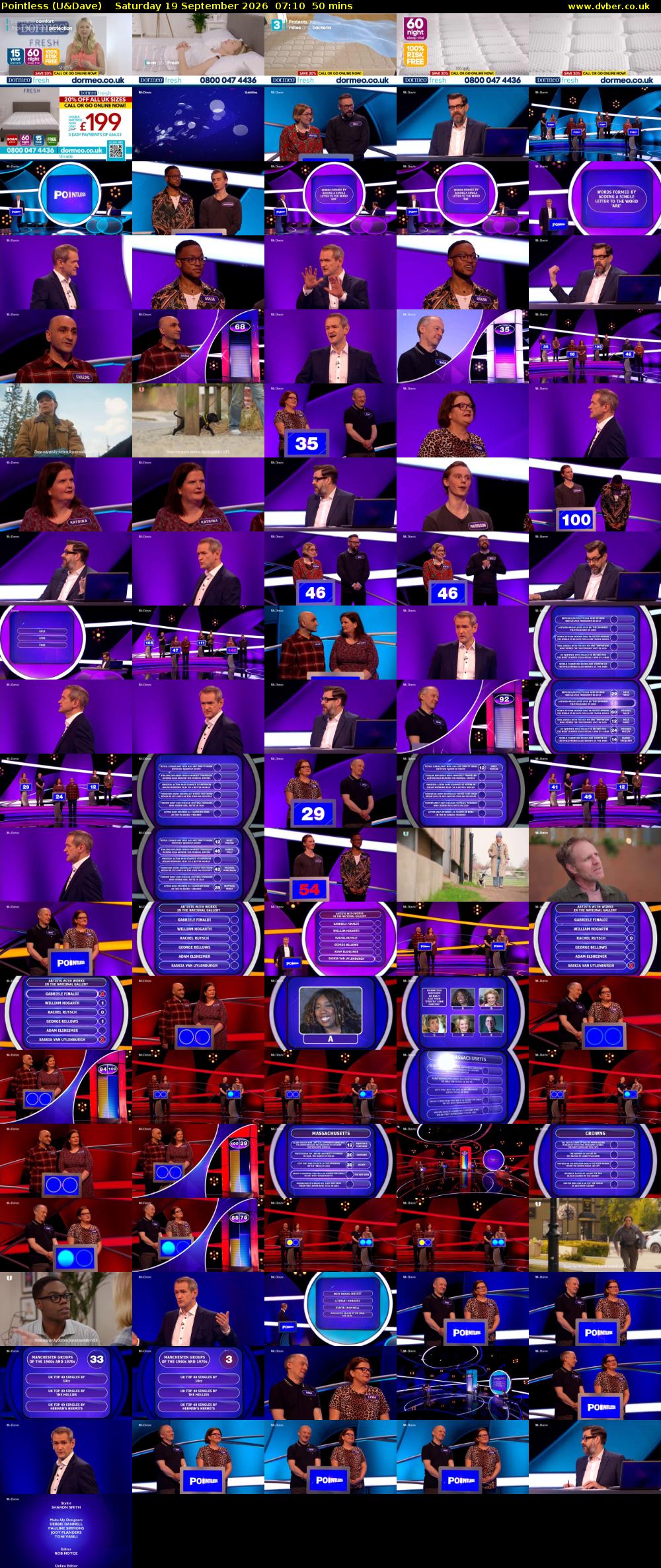 Pointless (U&Dave) Saturday 19 September 2026 07:10 - 08:00