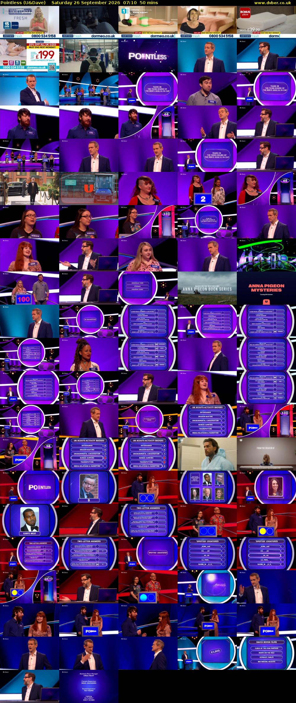 Pointless (U&Dave) Saturday 26 September 2026 07:10 - 08:00