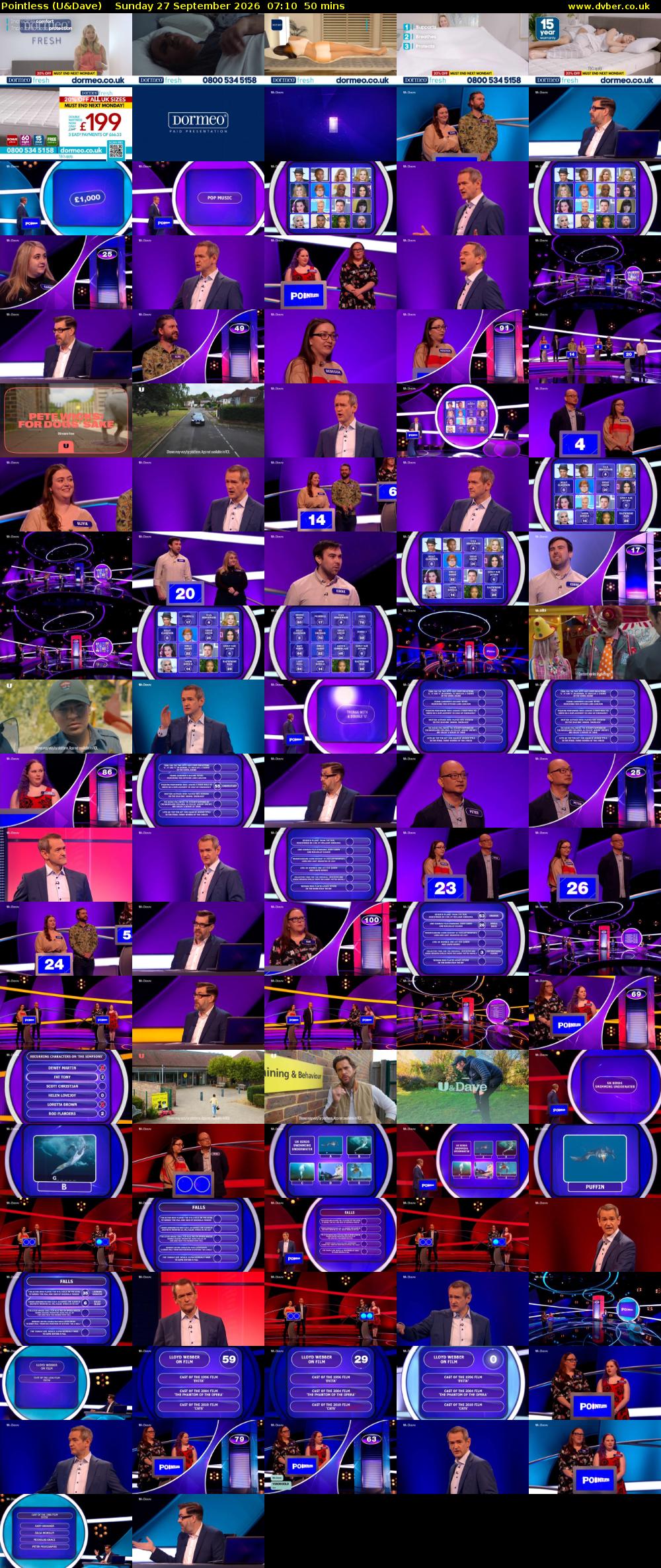 Pointless (U&Dave) Sunday 27 September 2026 07:10 - 08:00