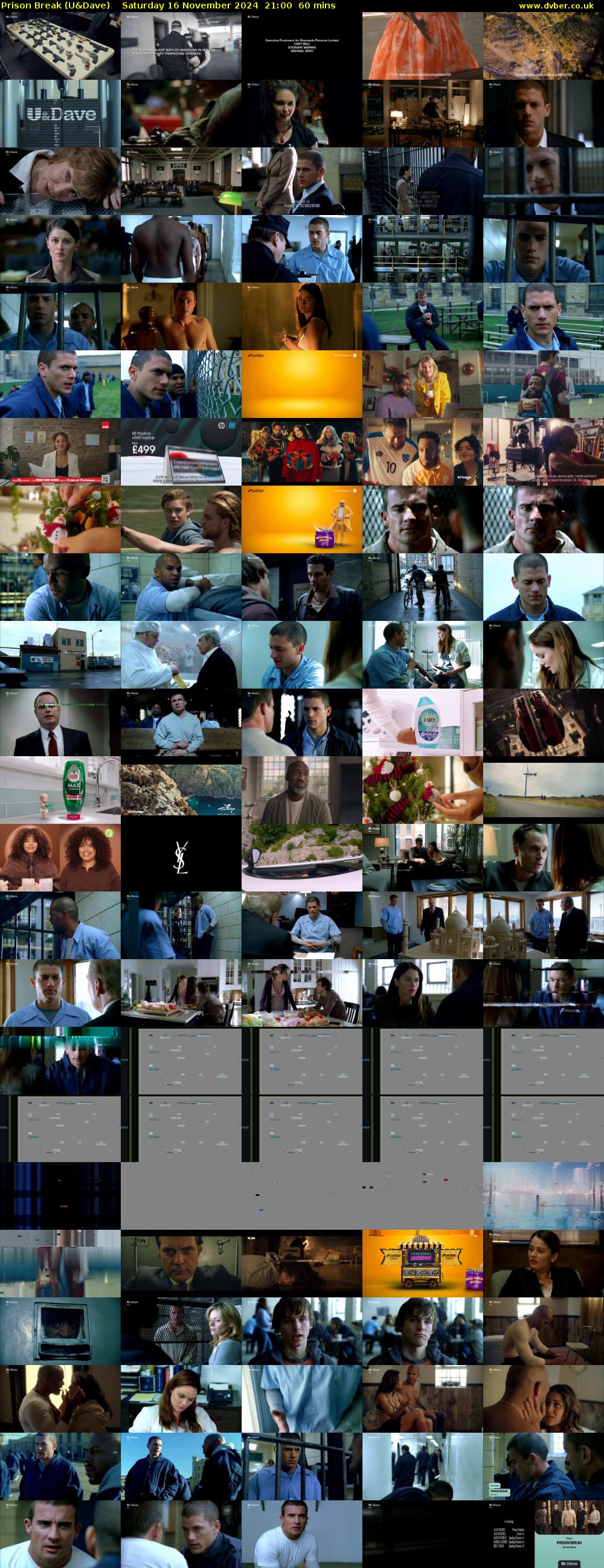 Prison Break (U&Dave) Saturday 16 November 2024 21:00 - 22:00