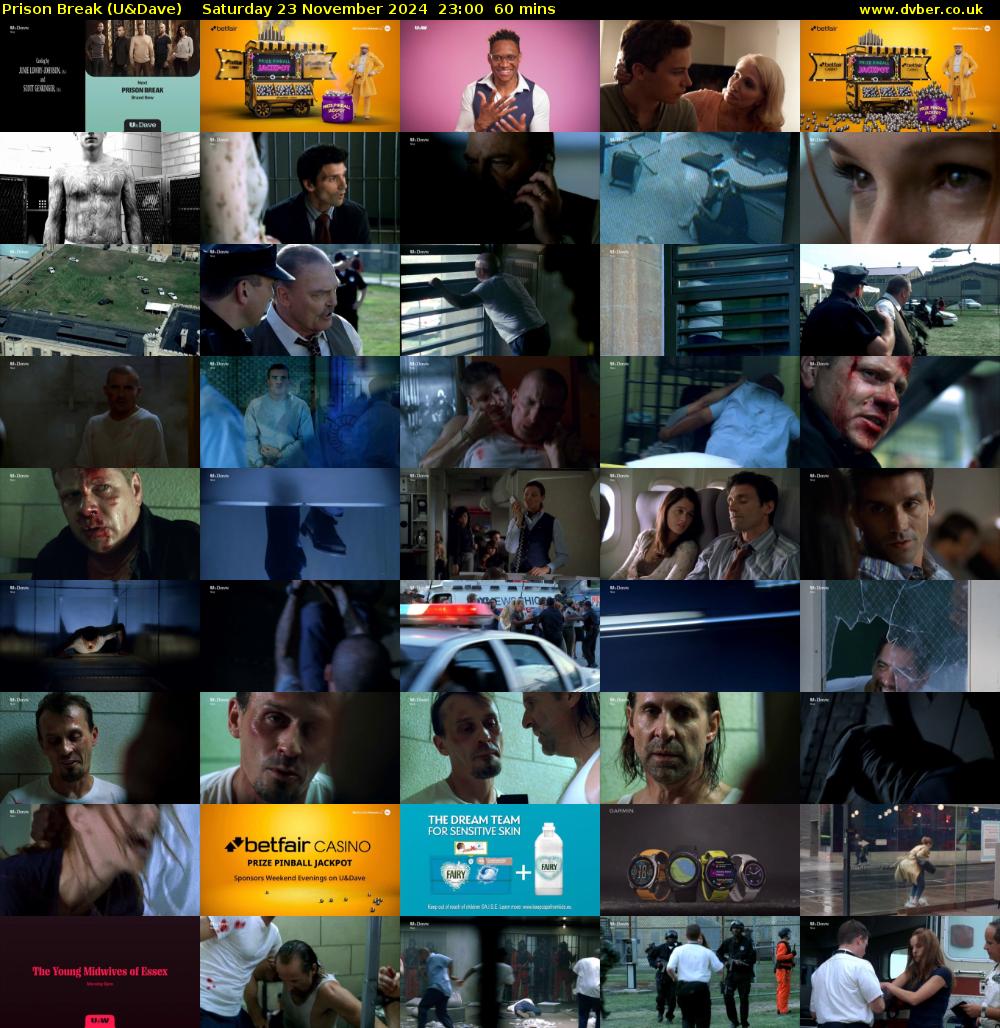 Prison Break (U&Dave) Saturday 23 November 2024 23:00 - 00:00