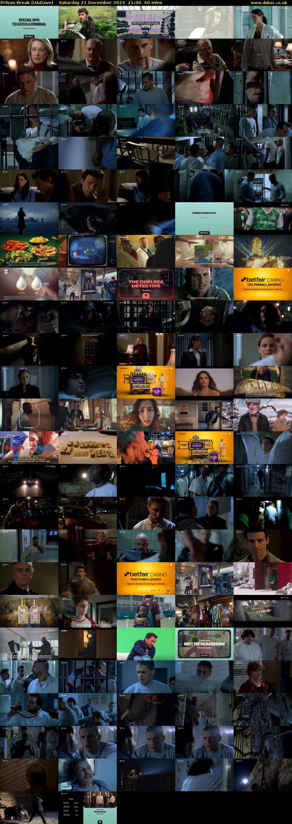 Prison Break (U&Dave) Saturday 21 December 2024 21:00 - 22:00