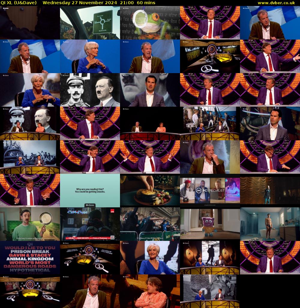 QI XL (U&Dave) Wednesday 27 November 2024 21:00 - 22:00