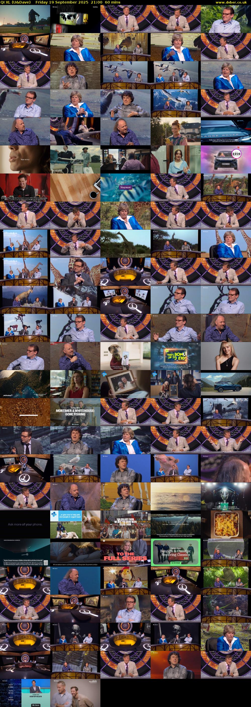 QI XL (U&Dave) Friday 19 September 2025 21:00 - 22:00