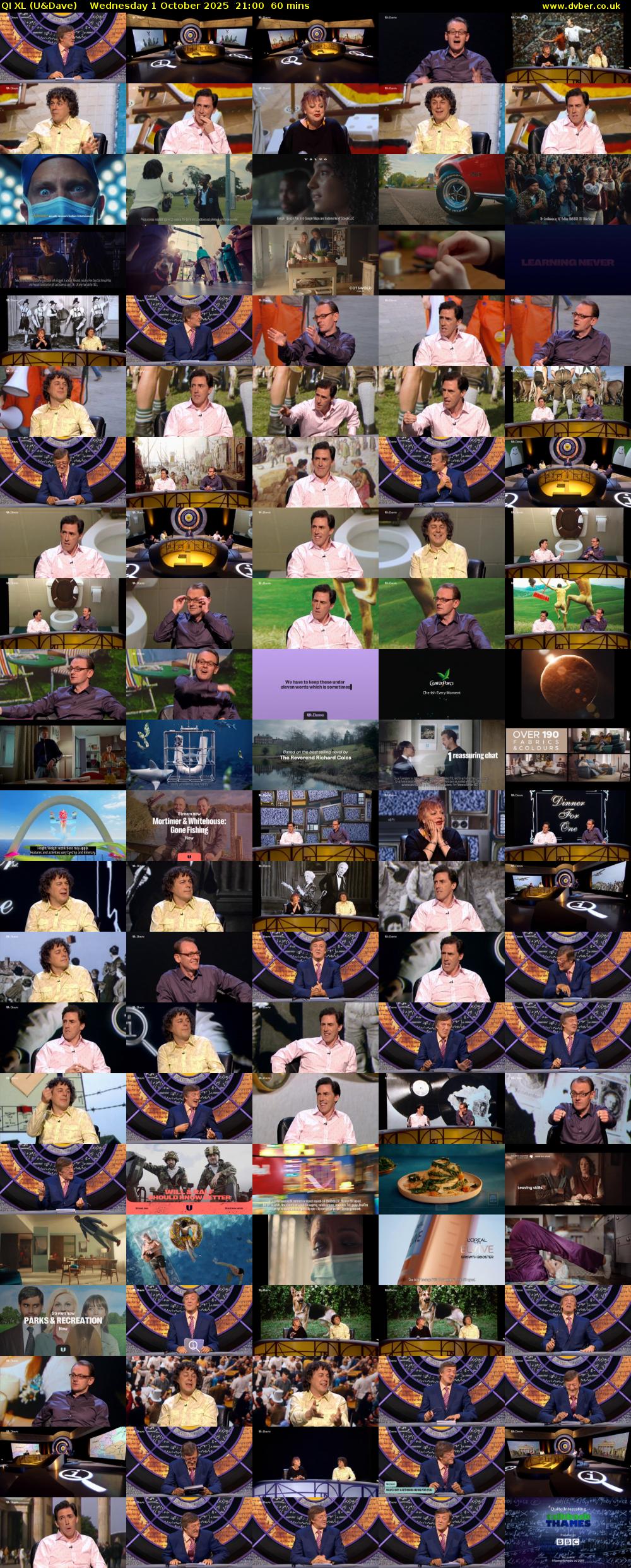 QI XL (U&Dave) Wednesday 1 October 2025 21:00 - 22:00