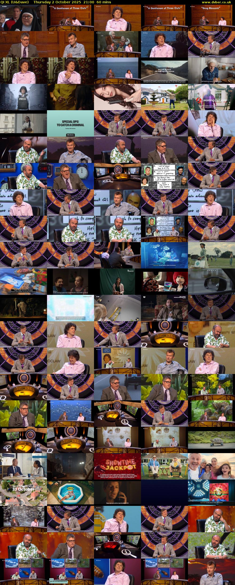 QI XL (U&Dave) Thursday 2 October 2025 21:00 - 22:00