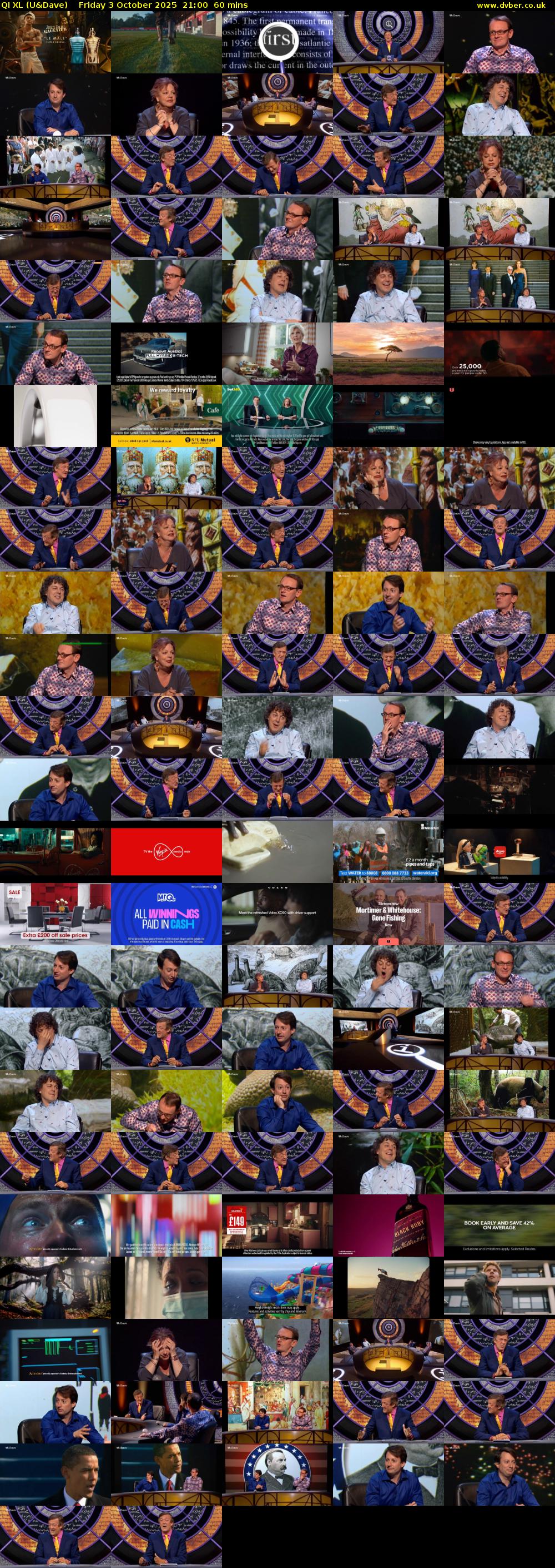 QI XL (U&Dave) Friday 3 October 2025 21:00 - 22:00