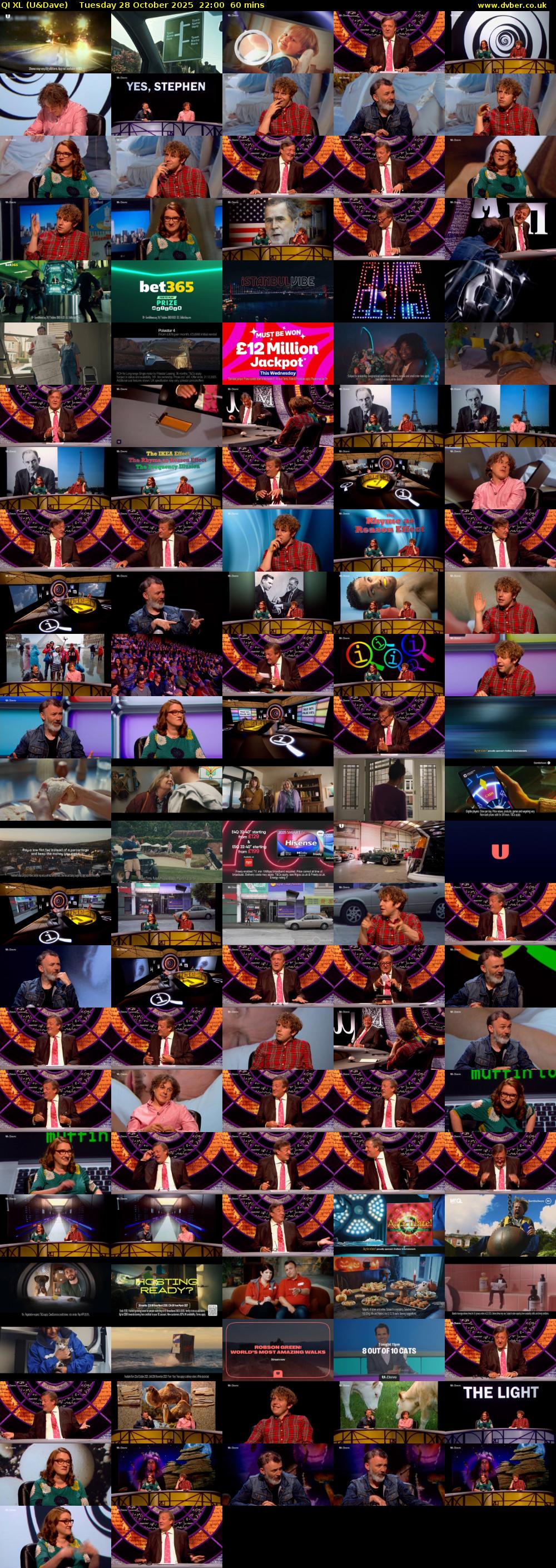 QI XL (U&Dave) Tuesday 28 October 2025 22:00 - 23:00