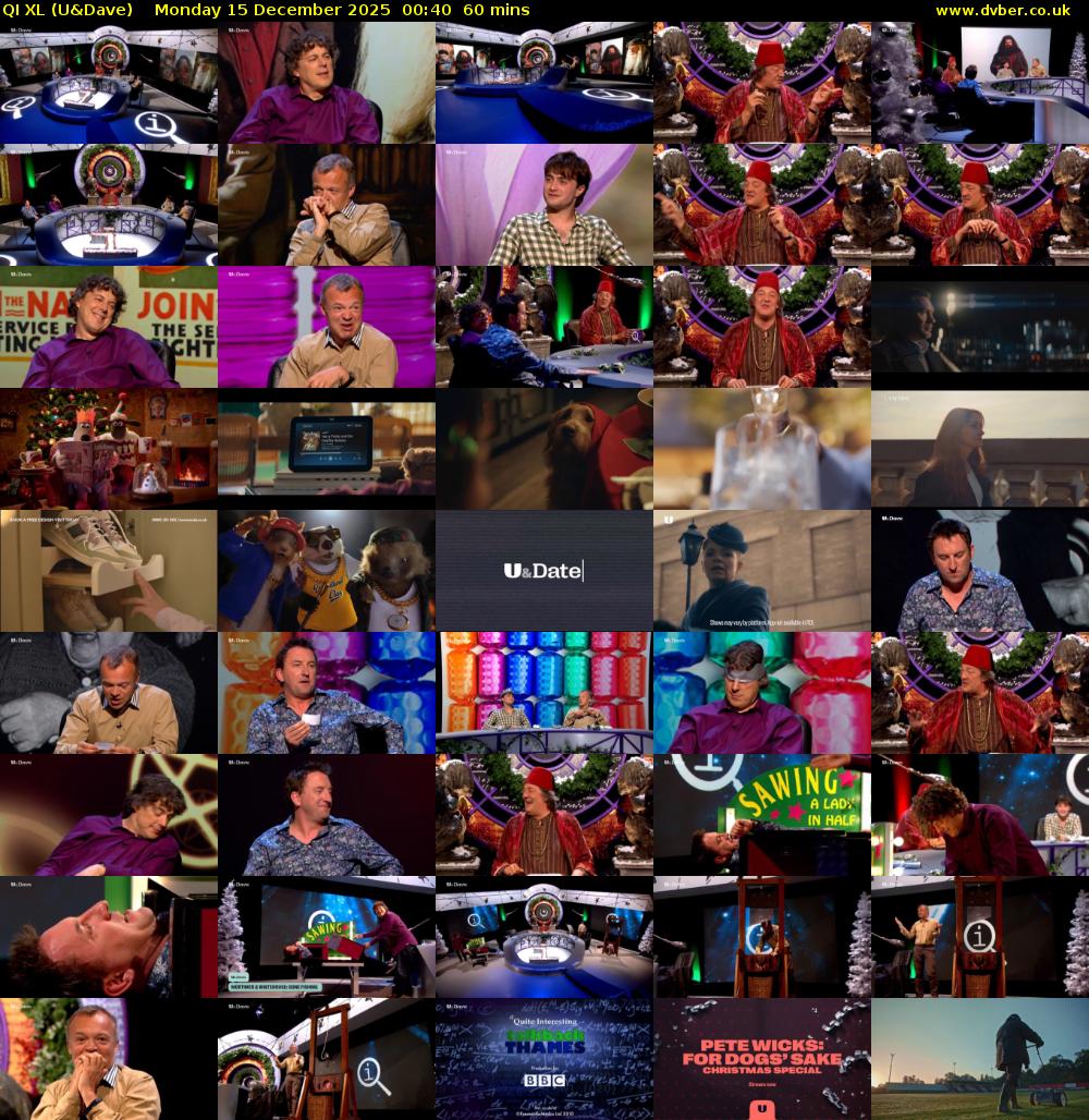 QI XL (U&Dave) Monday 15 December 2025 00:40 - 01:40