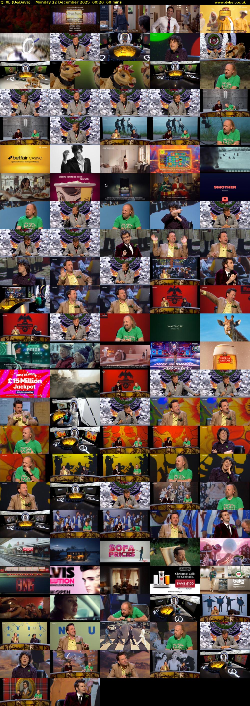 QI XL (U&Dave) Monday 22 December 2025 00:20 - 01:20