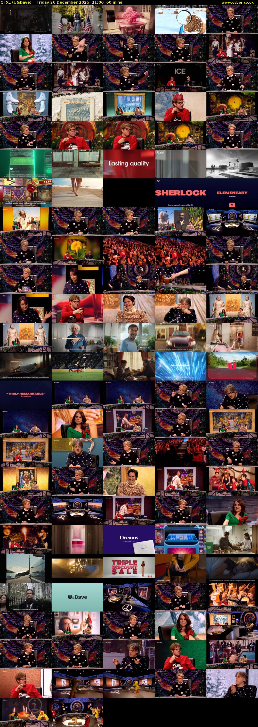 QI XL (U&Dave) Friday 26 December 2025 21:00 - 22:00