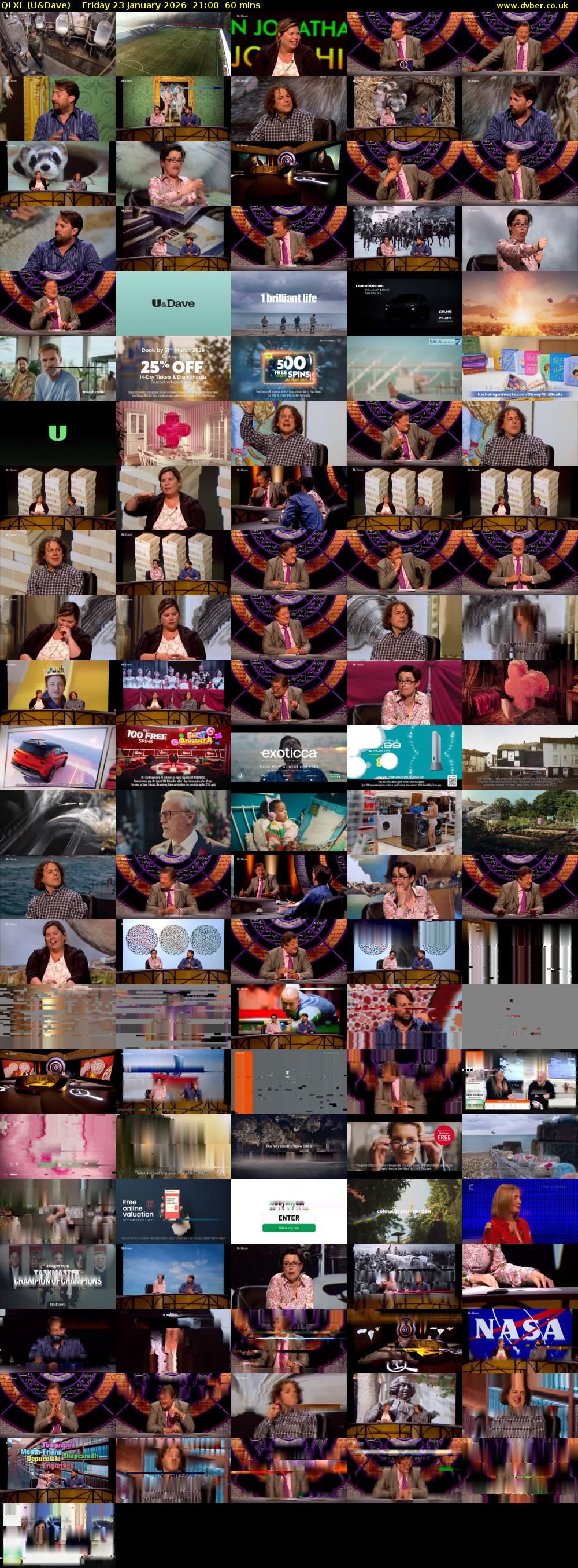 QI XL (U&Dave) Friday 23 January 2026 21:00 - 22:00