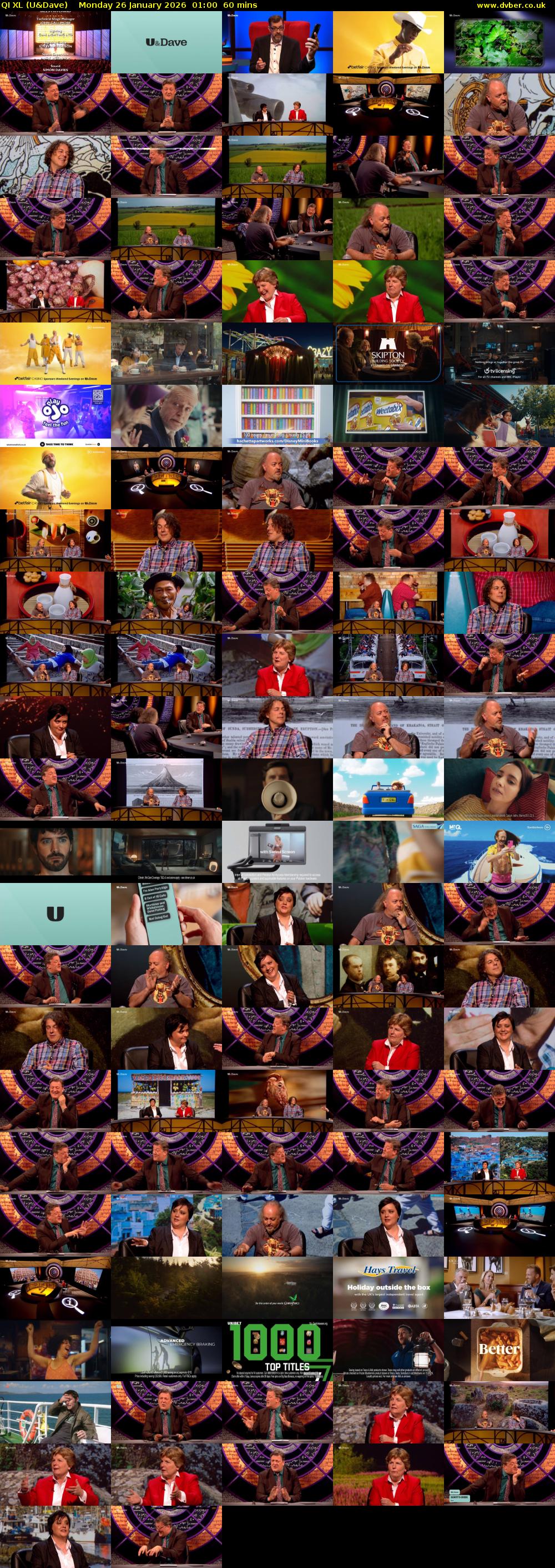 QI XL (U&Dave) Monday 26 January 2026 01:00 - 02:00