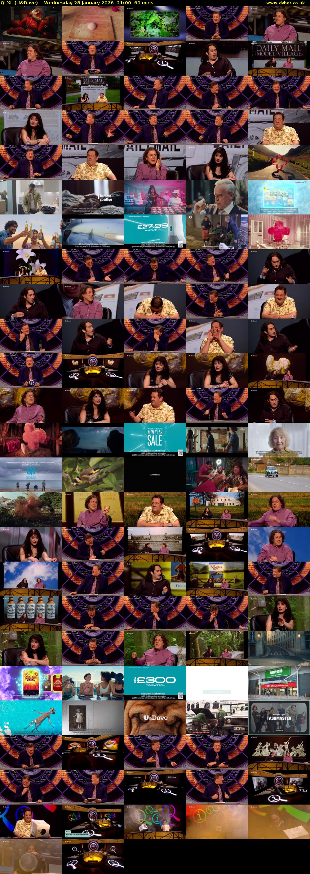 QI XL (U&Dave) Wednesday 28 January 2026 21:00 - 22:00