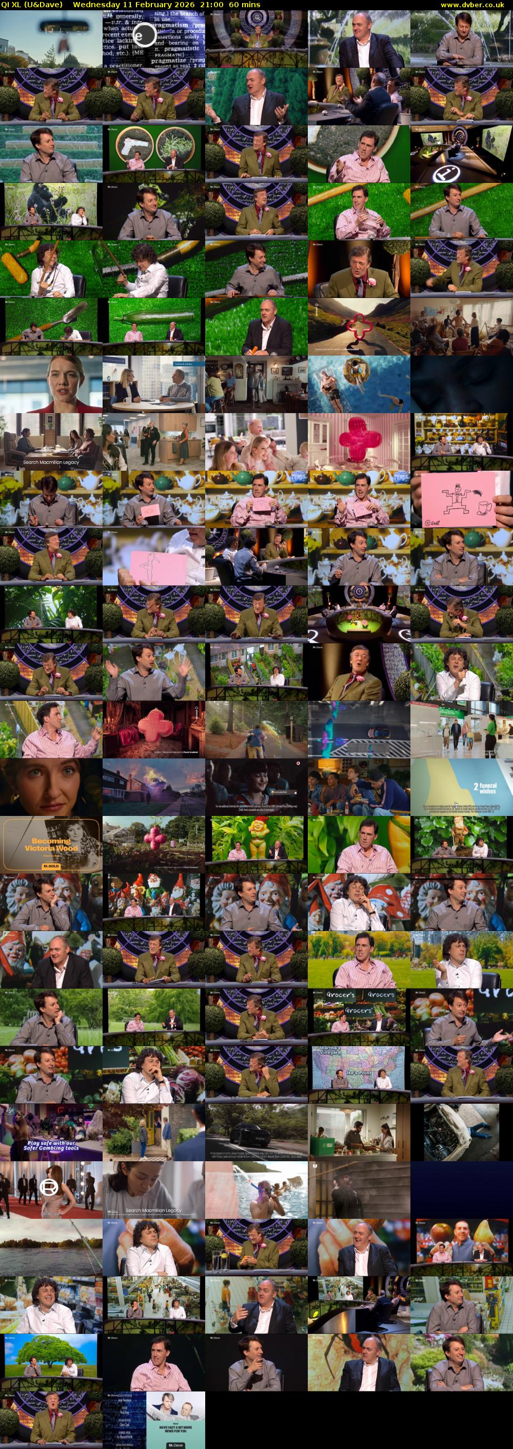 QI XL (U&Dave) Wednesday 11 February 2026 21:00 - 22:00