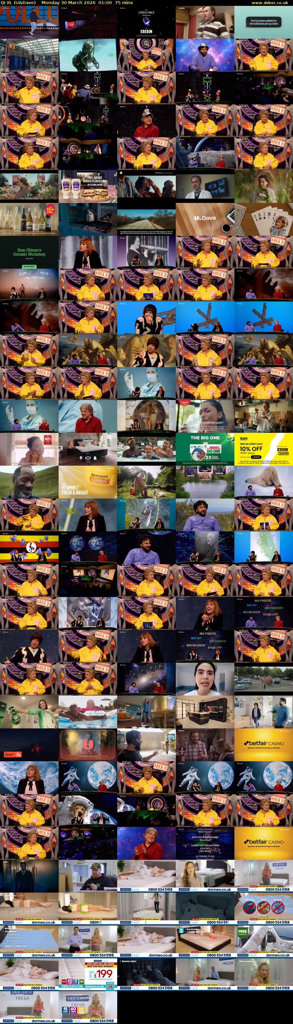 QI XL (U&Dave) Monday 30 March 2026 01:00 - 02:15