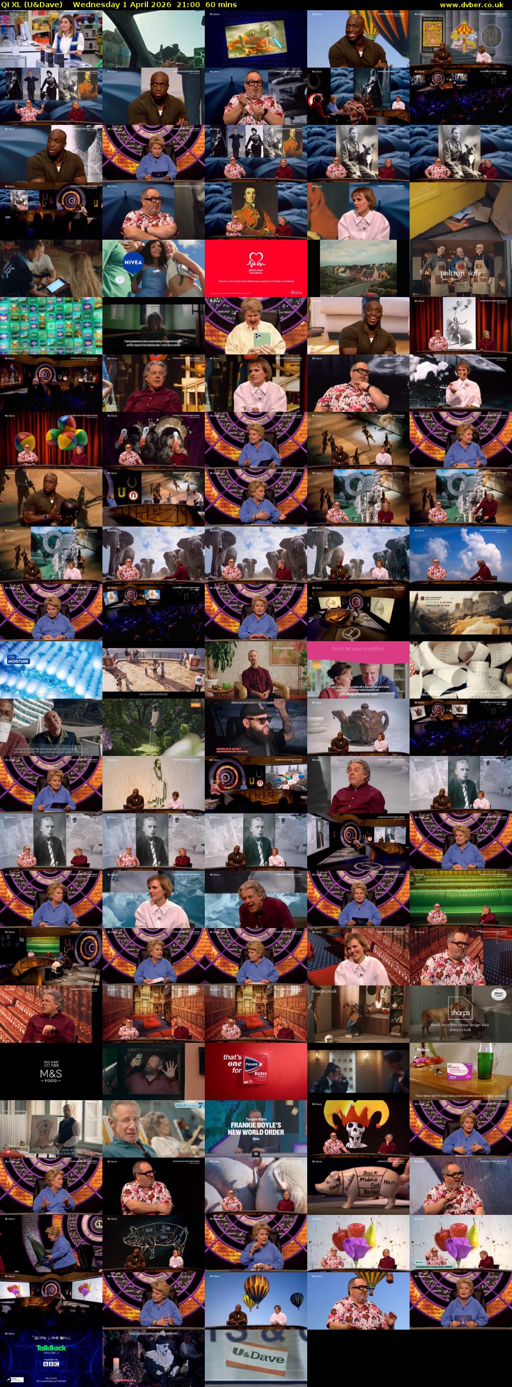 QI XL (U&Dave) Wednesday 1 April 2026 21:00 - 22:00