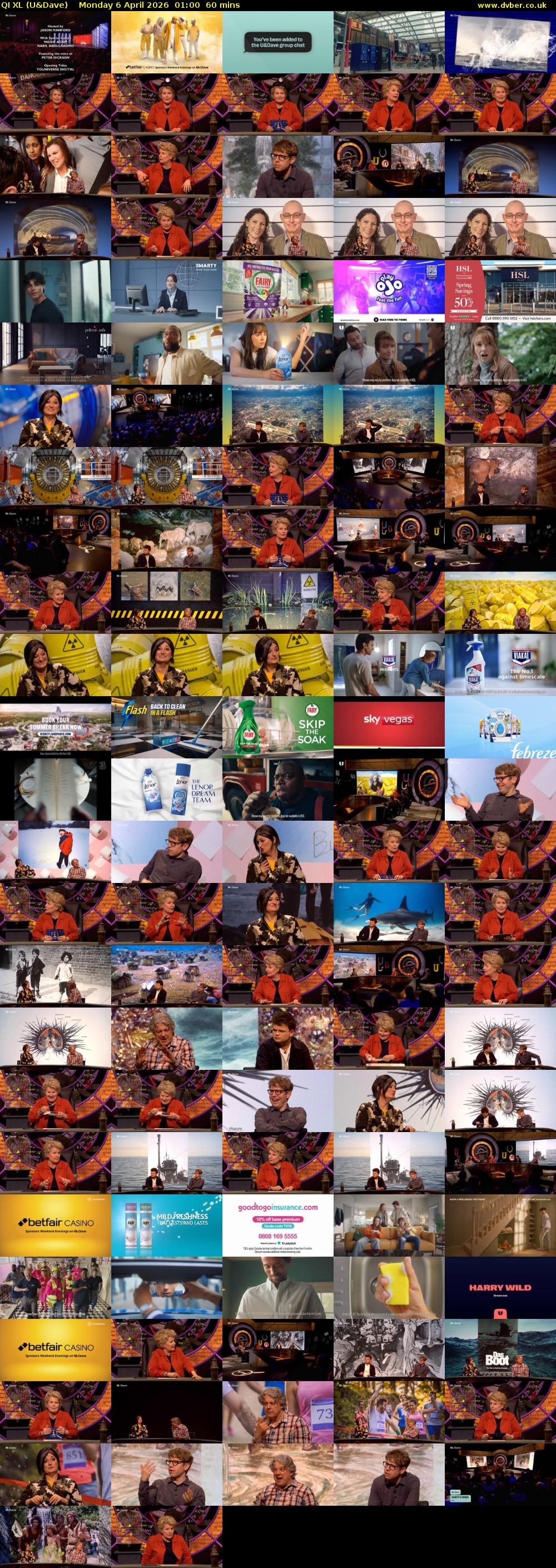 QI XL (U&Dave) Monday 6 April 2026 01:00 - 02:00